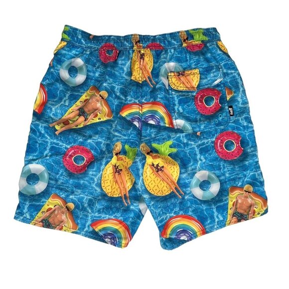 Barbie X Neff Board Shorts Swim Trunks Mens Medium 80s retro style Pool Ken - Picture 6 of 6